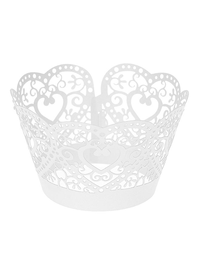 ANSELF 50-Piece Paper Cupcake Wrappers White 5.5centimeter - Image 1