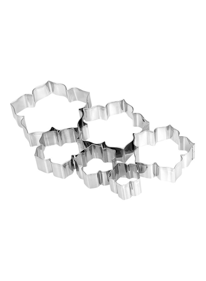 ANSELF 6-Piece Morning Glory Cookie Cutter Set Silver - Image 1