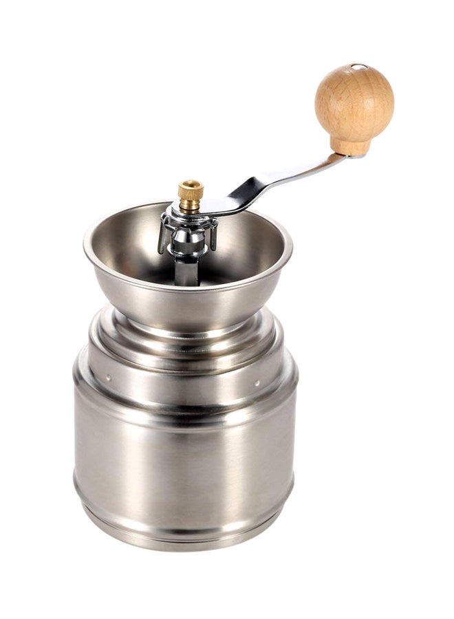 ANSELF Manual Coffee Grinder Silver/Beige - Image 1