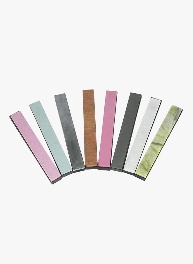 Decdeal 8-Piece Knife Sharpener Set Pink/Green/Brown 6x0.2x0.8inch - Image 2