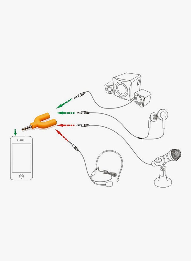 Voberry U Shape Headset Adapter Orange - Image 2