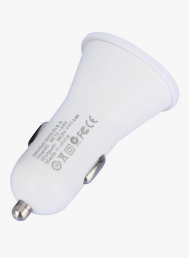 Voberry Universal Dual Port USB Car Charger White - Image 2