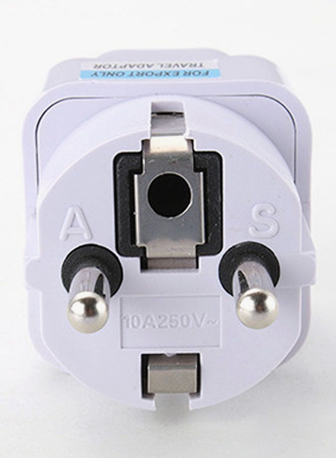 Voberry - UK/US/AU To EU/AC Travel Adapter White - Image 1