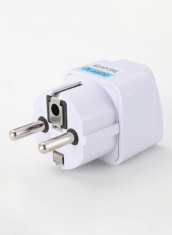 Voberry - UK/US/AU To EU/AC Travel Adapter White - Image 1