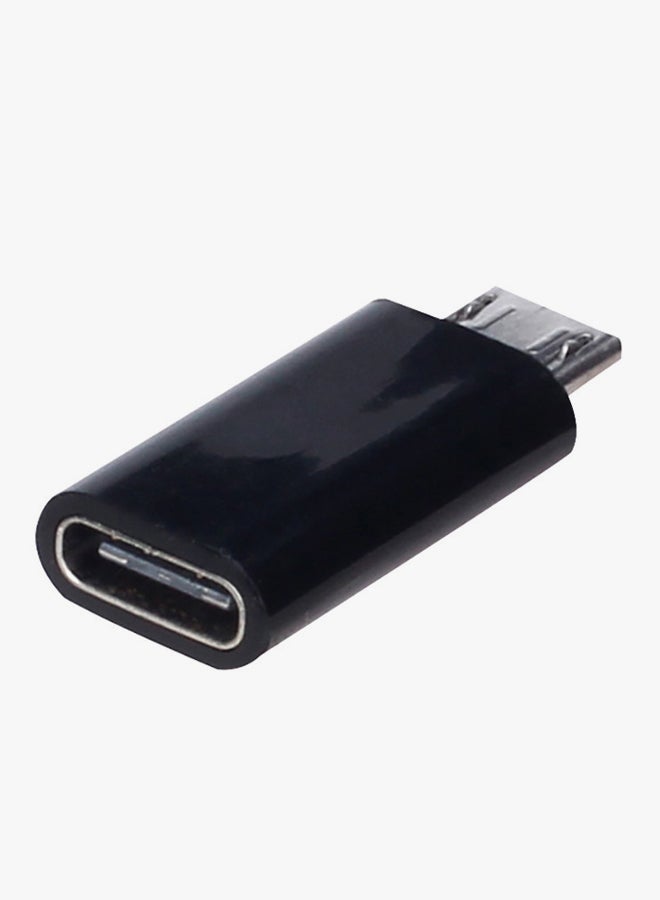 Voberry Type-C To Micro USB Adapter Black/Silver - Image 2
