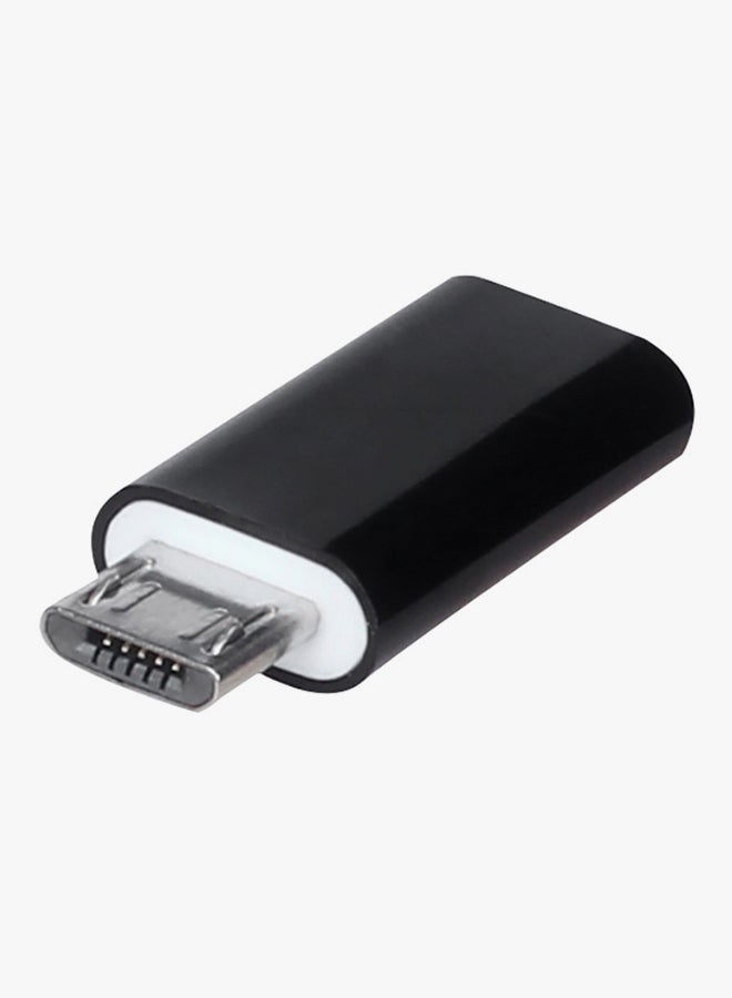 Voberry Type-C To Micro USB Adapter Black/Silver - Image 3