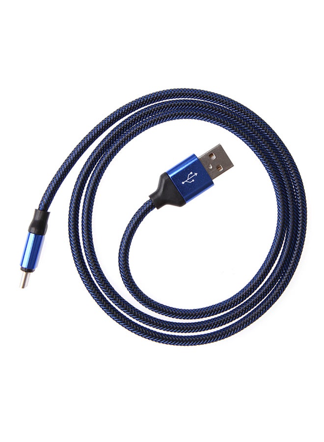 فوبيري كابل شحن ومزامنة بيانات نوع سي أزرق / فضي - Image 1