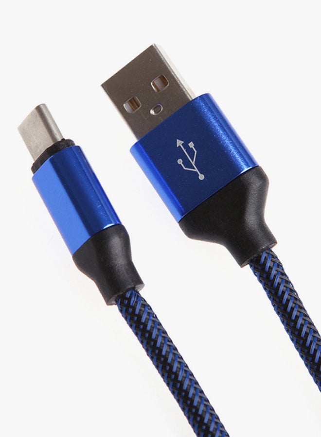 فوبيري كابل شحن ومزامنة بيانات نوع سي أزرق / فضي - Image 2