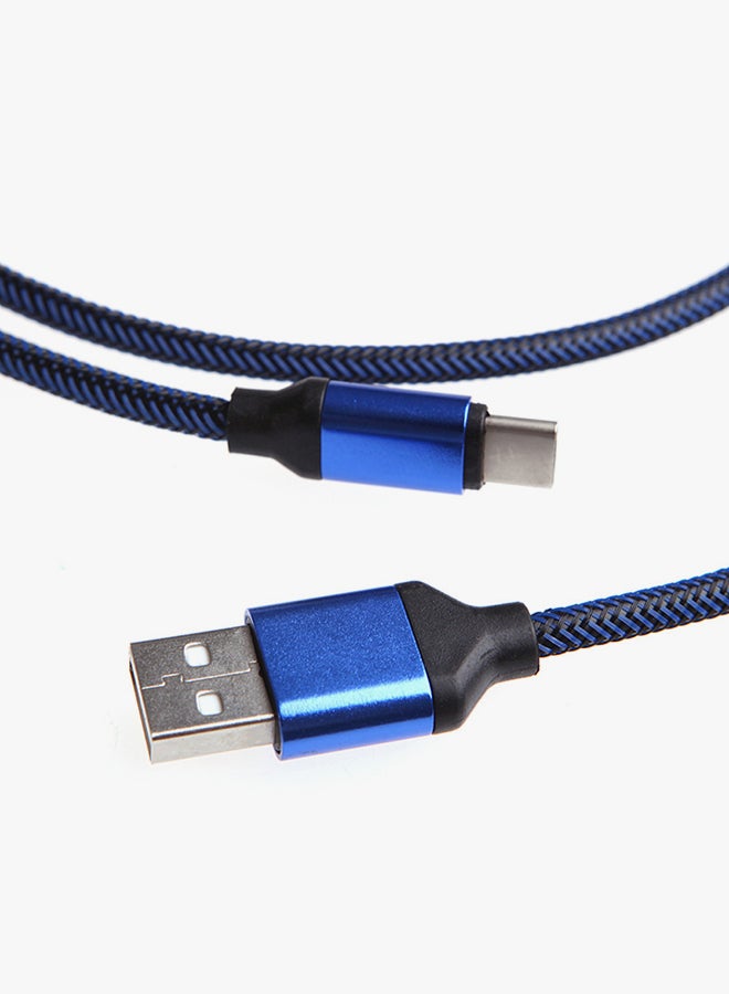 فوبيري كابل شحن ومزامنة بيانات نوع سي أزرق / فضي - Image 3