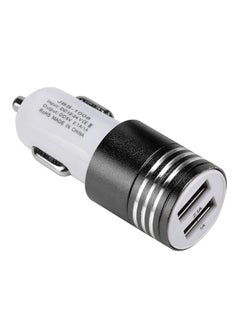 Voberry 2-Port USB Car Mobile Phone Charging Adapter Black/White  - Image 1