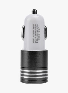 Voberry 2-Port USB Car Mobile Phone Charging Adapter Black/White  - Image 2