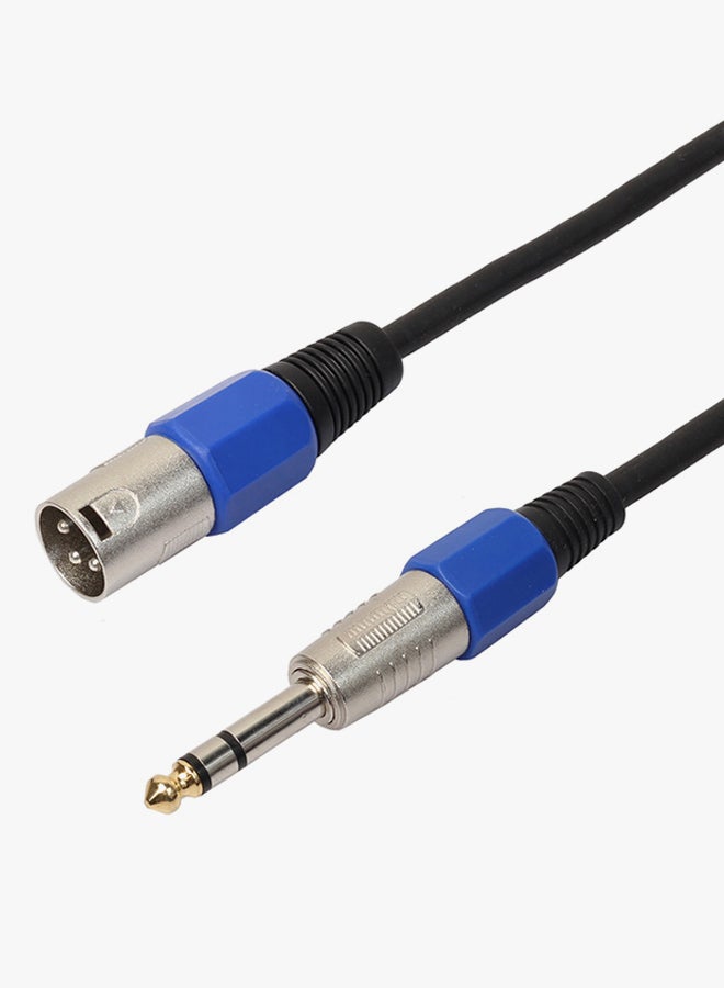 فوبيري كابل محول ميكروفون XLR 6.35 مم إلى موصل 3 أسنان الأسود / الأزرق  - Image 2