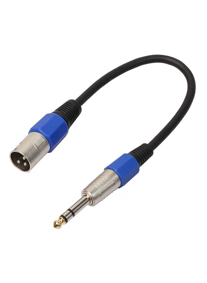 فوبيري كابل محول ميكروفون XLR 6.35 مم إلى موصل 3 أسنان الأسود / الأزرق  - Image 1