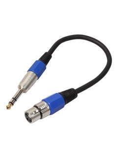 كابل محول ميكروفون XLR 6.35 مم إلى موصل 3 أسنان أسود