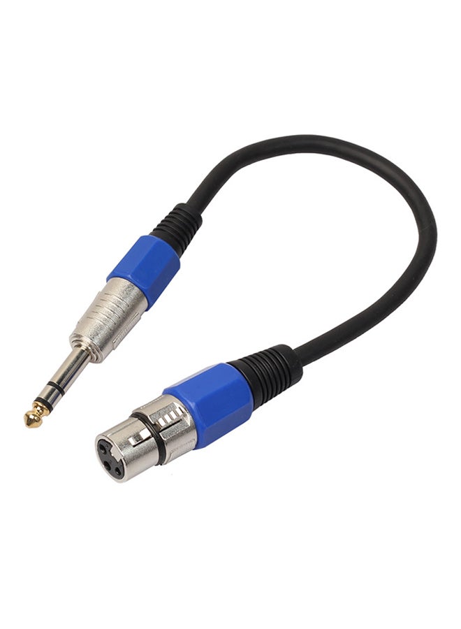 فوبيري - كابل محول ميكروفون XLR 6.35 مم إلى موصل 3 أسنان أسود - Image 1