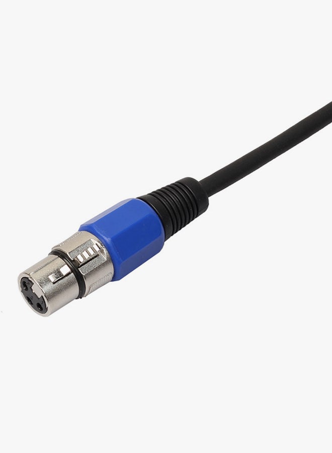 فوبيري - كابل محول ميكروفون XLR 6.35 مم إلى موصل 3 أسنان أسود - Image 1
