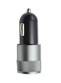 Voberry Dual Port USB Car Mobile Phone Charger Black/Grey  - Image 1