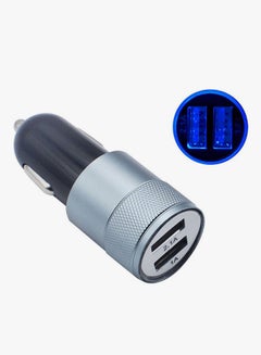Voberry Dual Port USB Car Mobile Phone Charger Black/Grey  - Image 2