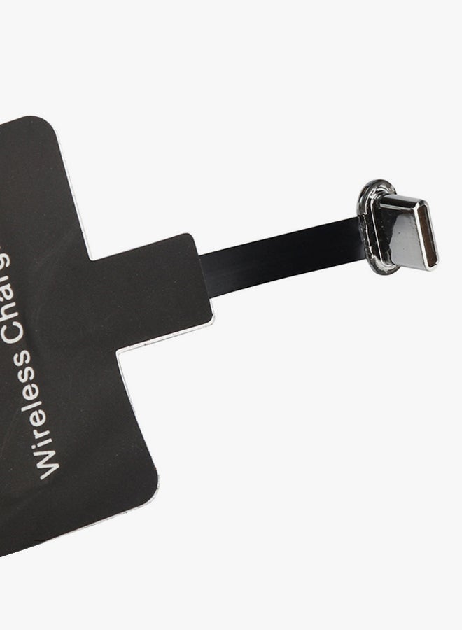 Voberry - Type-C QI Wireless Charge Receiver For ZTE Zmax Pro Z981 Black - Image 1
