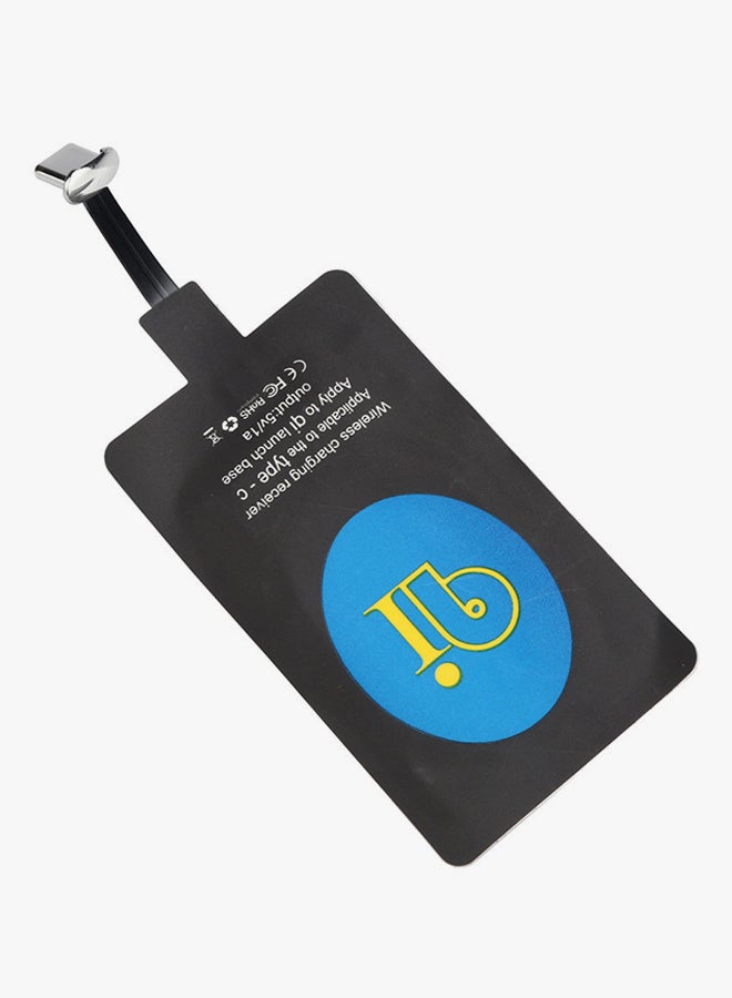 Voberry - Type-C QI Wireless Charge Receiver For ZTE Zmax Pro Z981 Black - Image 1