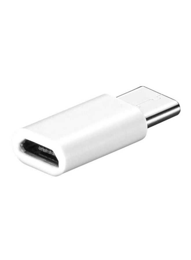 محوّل لمزامنة البيانات بمنفذ Micro USB إلى Type-C من 10 قطع أبيض - v1533652166/N15992334A_1