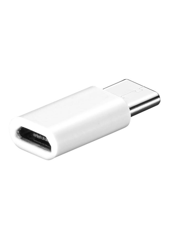 Voberry 5-Piece Micro USB To Type-C Data Sync Charging Adapter White - Image 1