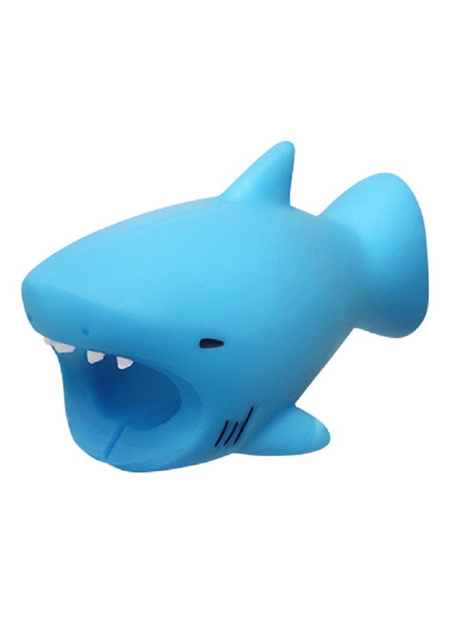 Voberry Protective Shark Shaped Cable Bite For Apple iPhone Blue