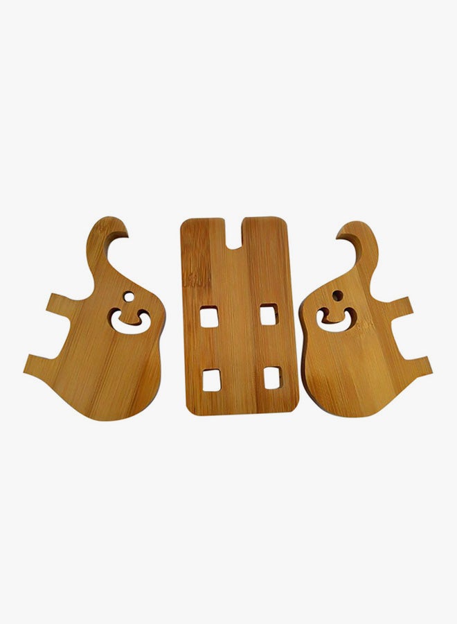 Voberry Elephant Shaped Mobile Stand Brown - Image 2