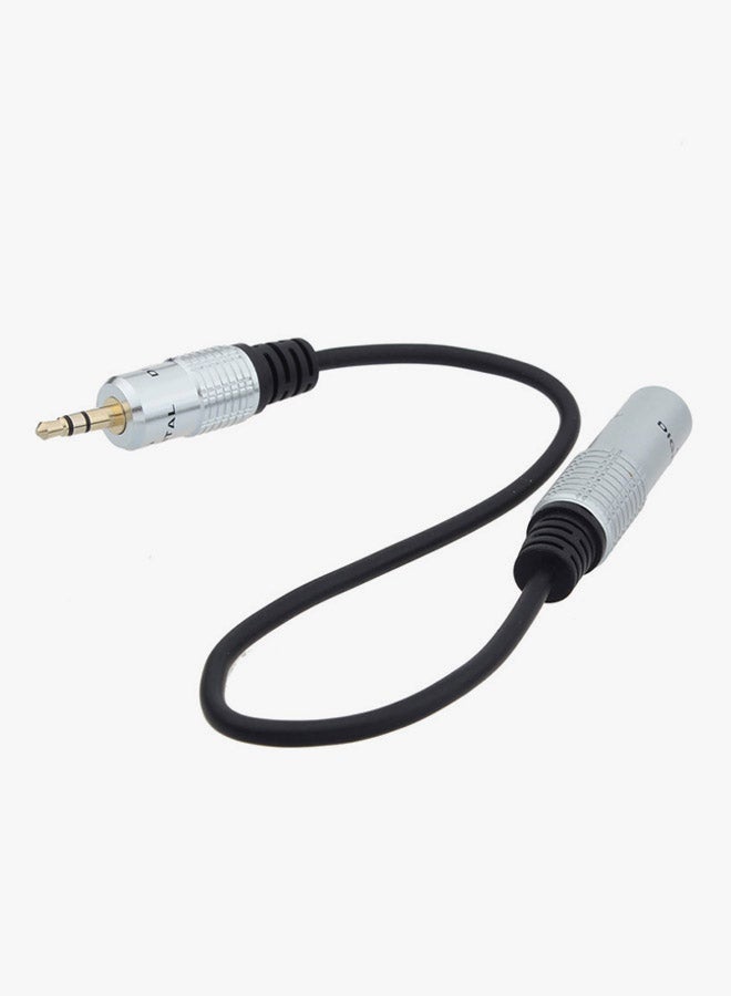 Voberry 6.35 mm Female To 3.5 mm Male Mic Cable Black - Image 2