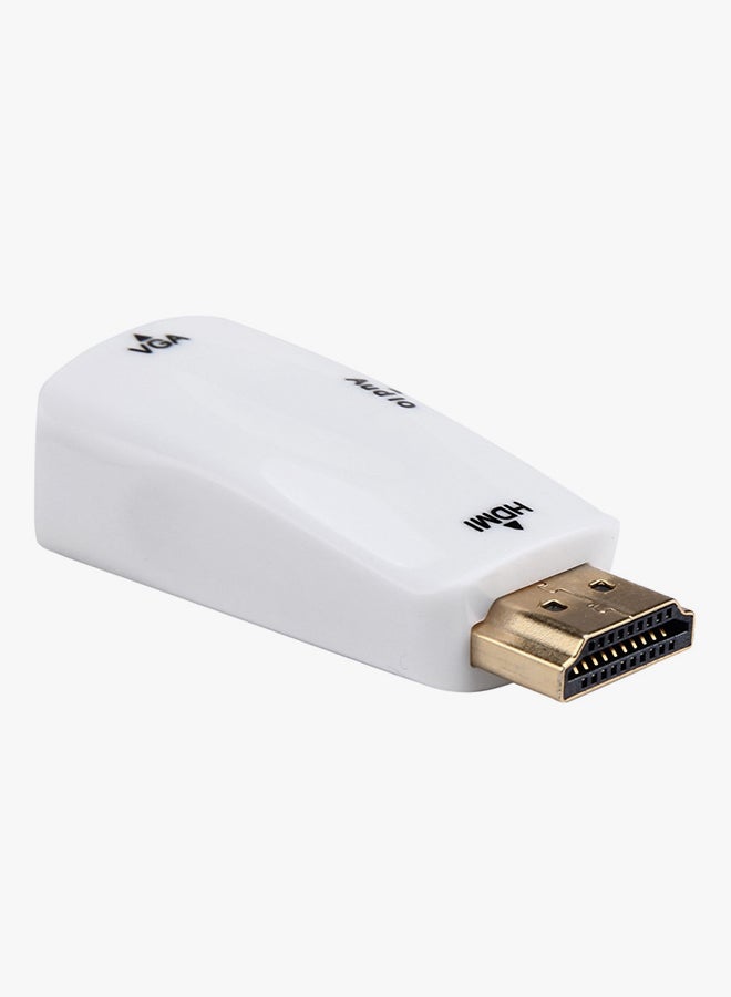 Voberry HDMI To VGA Converter Adapter Dongle White - Image 3