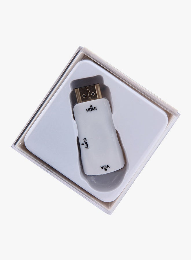 Voberry HDMI To VGA Converter Adapter Dongle White - Image 4