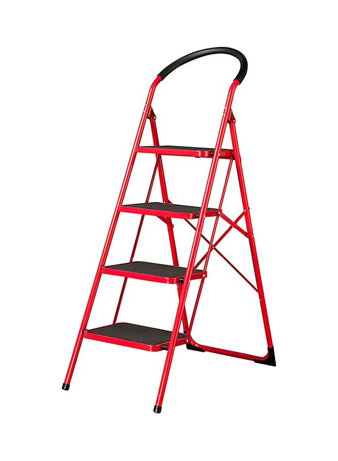 Hawk King 4-Steps Household Folding Ladder Red/Black 92cm