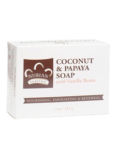Nubian Heritage Coconut And Papaya Bar Soap White 