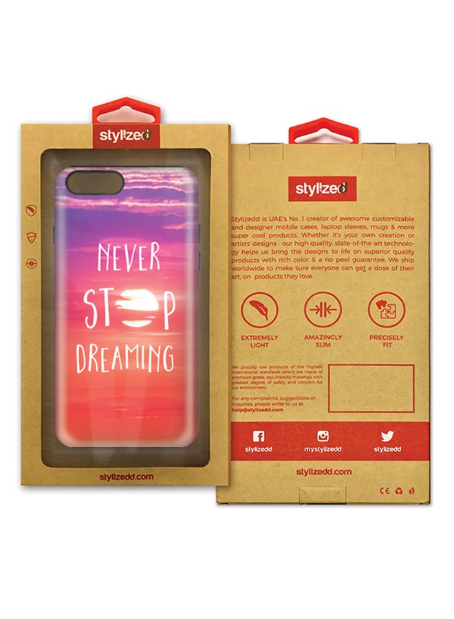 Stylizedd - Slim Tough Matte Finish Case Cover For Apple iPhone 6 Plus/6s Plus Never Stop Dreaming - Image 1