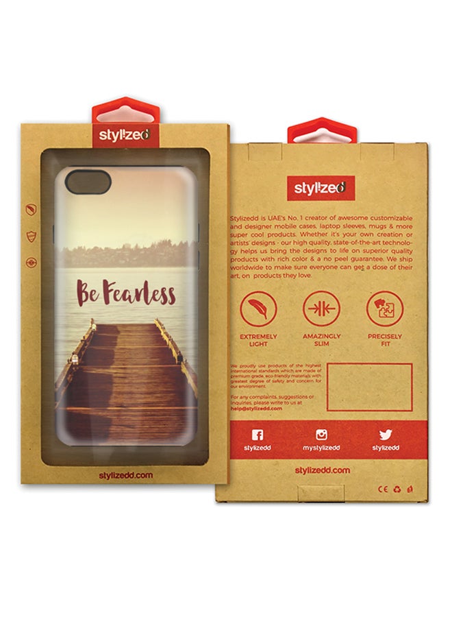 Stylizedd Slim Tough Matte Finish Case Cover For Apple iPhone 8 Be Fearless - Image 2