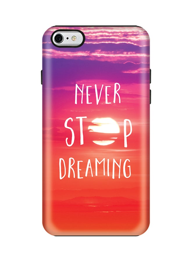 ستايلايزد غطاء رفيع صلب غير لامع لهاتف أبل آيفون 8 تصميم مزين بعبارة "Don't Stop Dreaming" - Image 1