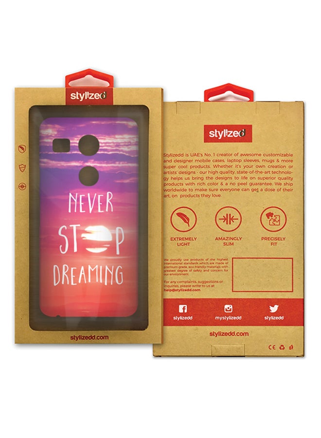 Slim Snap Matte Finish Case Cover For Google Nexus 5X Never Stop Dreaming
