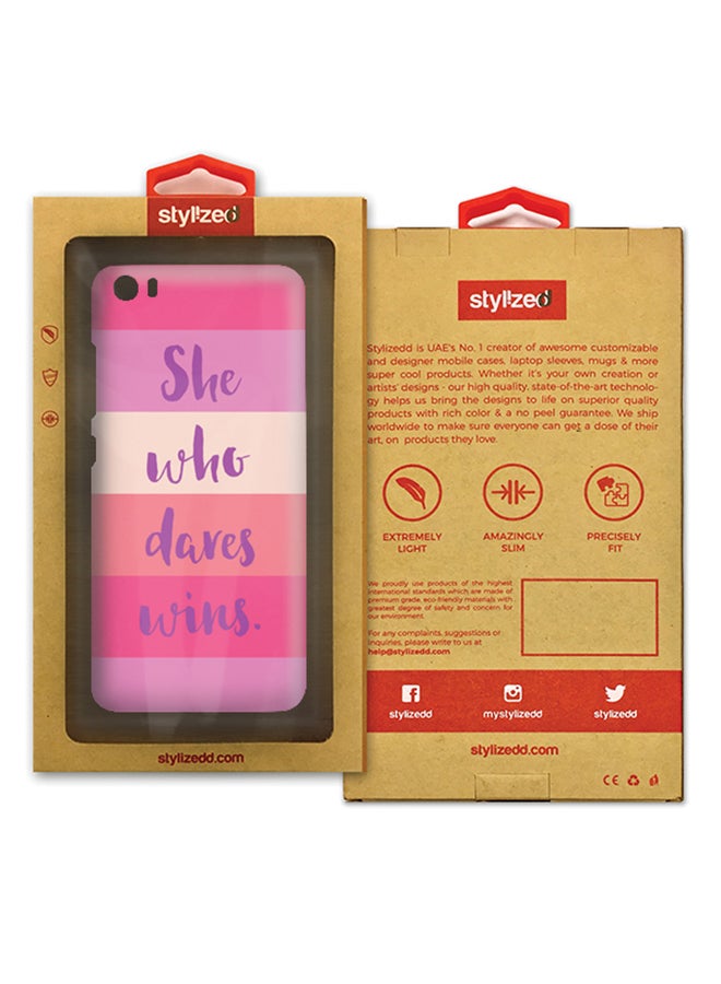 Stylizedd Slim Snap Matte Finish Case Cover For Xiaomi Mi5 She Who Dares Wins - Image 2