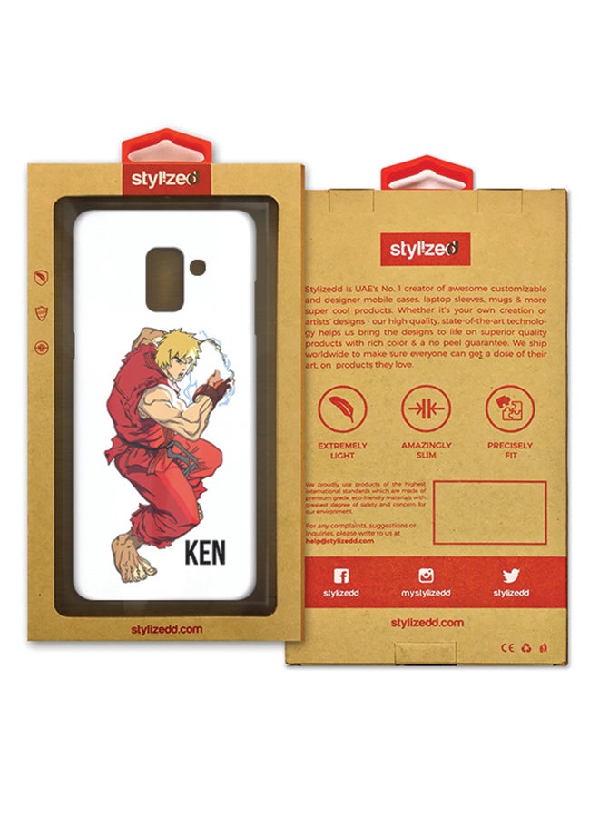 Stylizedd Slim Snap Matte Finish Case Cover For Samsung Galaxy A8 (2018) Street Fighter - Image 2