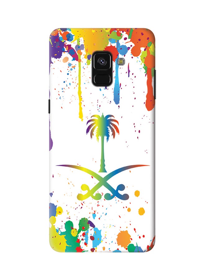 Stylizedd Slim Snap Matte Finish Case Cover For Samsung Galaxy A8 (2018) Colorful Saudi - Image 1