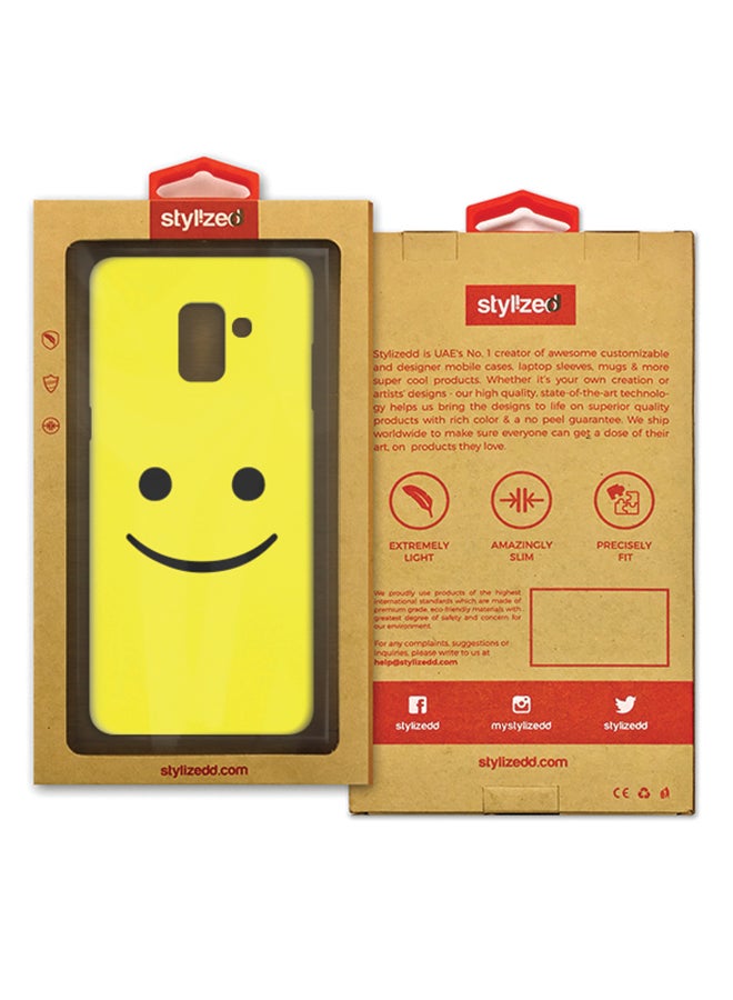 Slim Snap Matte Finish Case Cover For Samsung Galaxy A8 (2018) Blimey Smiley