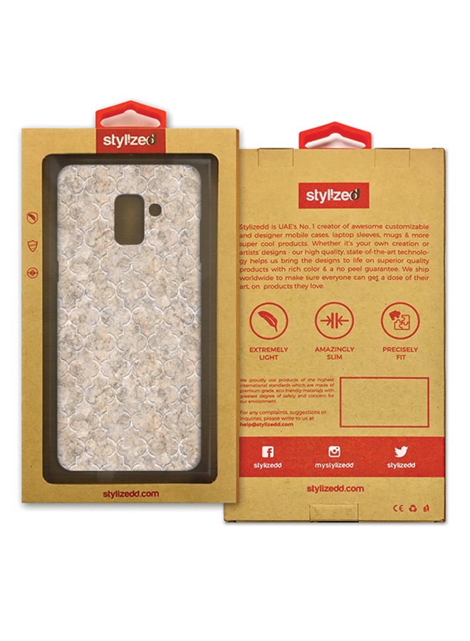 Stylizedd Slim Snap Matte Finish Case Cover For Samsung Galaxy A8 (2018) Arabesque Tiles - Image 2