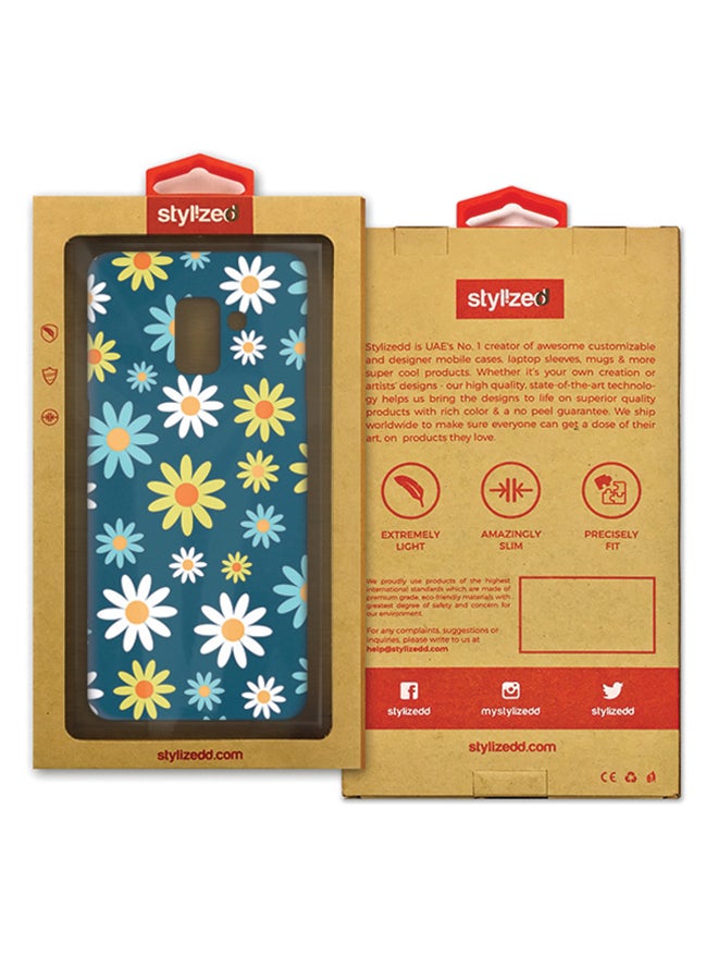 Stylizedd Slim Snap Matte Finish Case Cover For Samsung Galaxy A8 Plus (2018) Pick A Daisy - Image 2