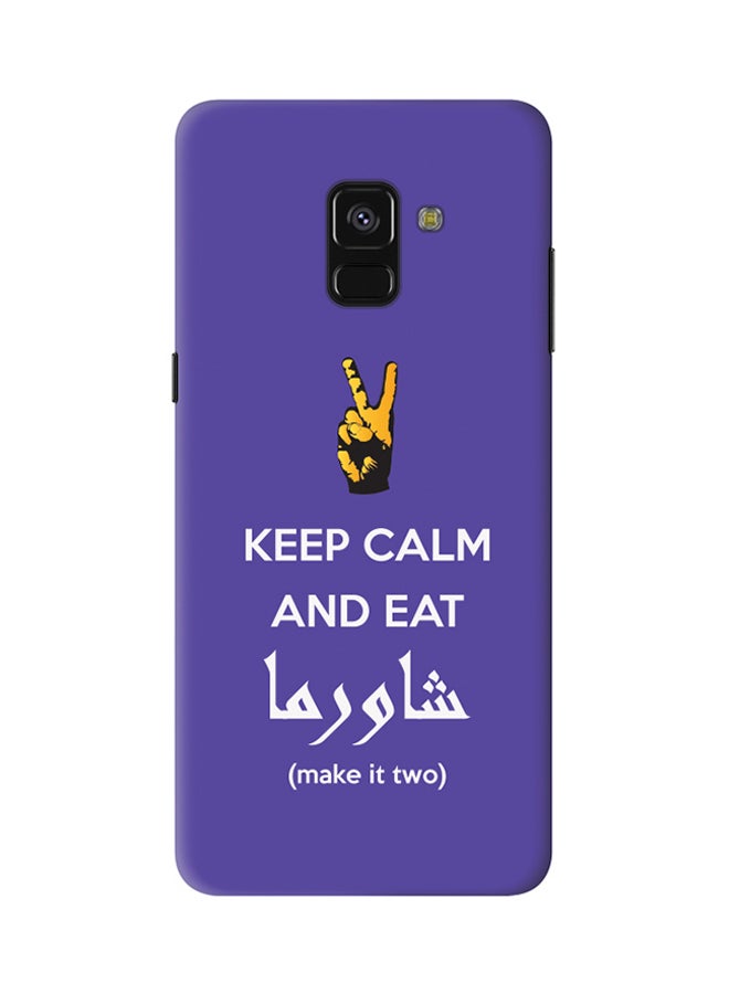 ستايلايزد غطاء محكم رفيع بلمسة نهائية غير لامعة لهاتف سامسونج جالاكسي (A8 (2018 بلس حافظ على هدوئك وتناول الشاورما - Image 1