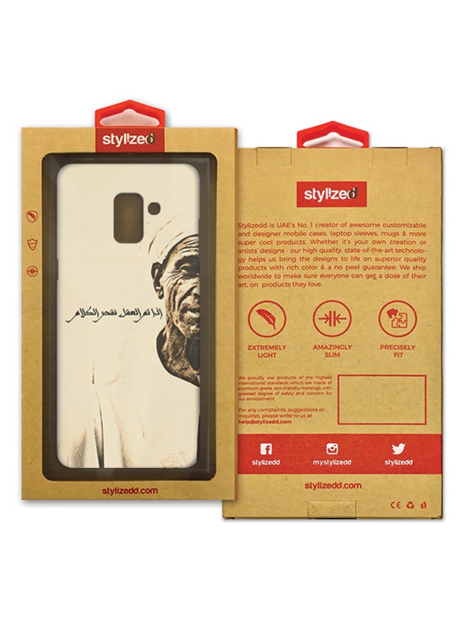 Stylizedd Slim Snap Matte Finish Case Cover For Samsung Galaxy A8 Plus (2018) Speak Wisely - Image 2