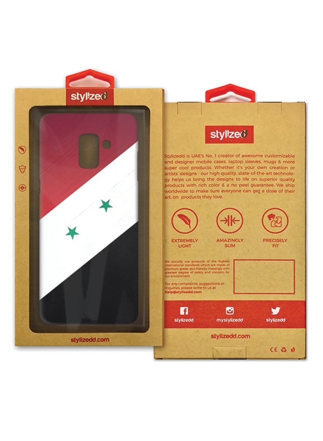 Stylizedd Slim Snap Matte Finish Case Cover For Samsung Galaxy A8 Plus (2018) Flag Of Syria - Image 2