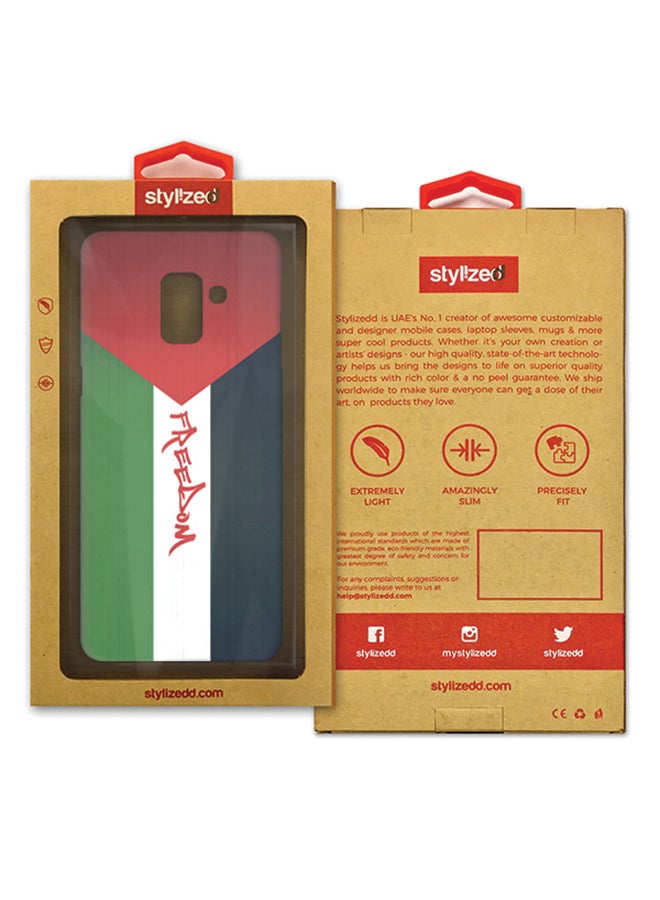 Stylizedd Slim Snap Matte Finish Case Cover For Samsung Galaxy A8 Plus (2018) Freedom - Image 2