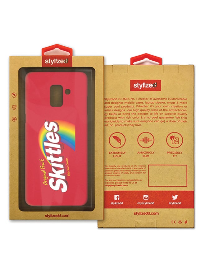 Stylizedd Slim Snap Matte Finish Case Cover For Samsung Galaxy A8 Plus (2018) Skittles - Image 2