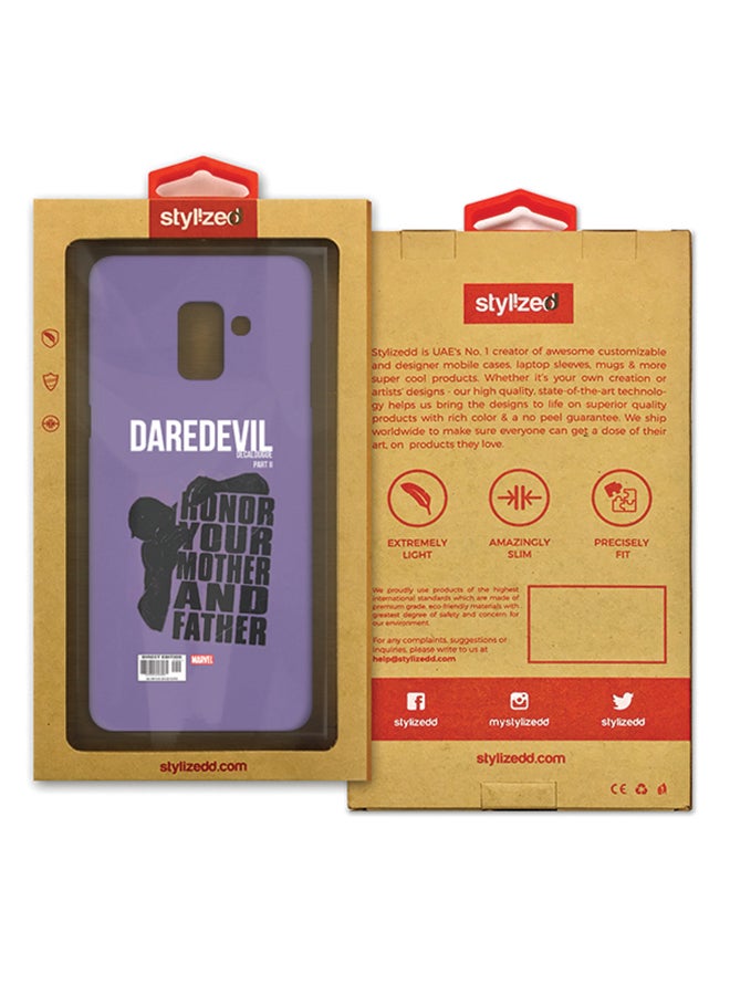 Stylizedd Slim Snap Matte Finish Case Cover For Samsung Galaxy A8 Plus (2018) Daredevil Comic Cover - Image 2