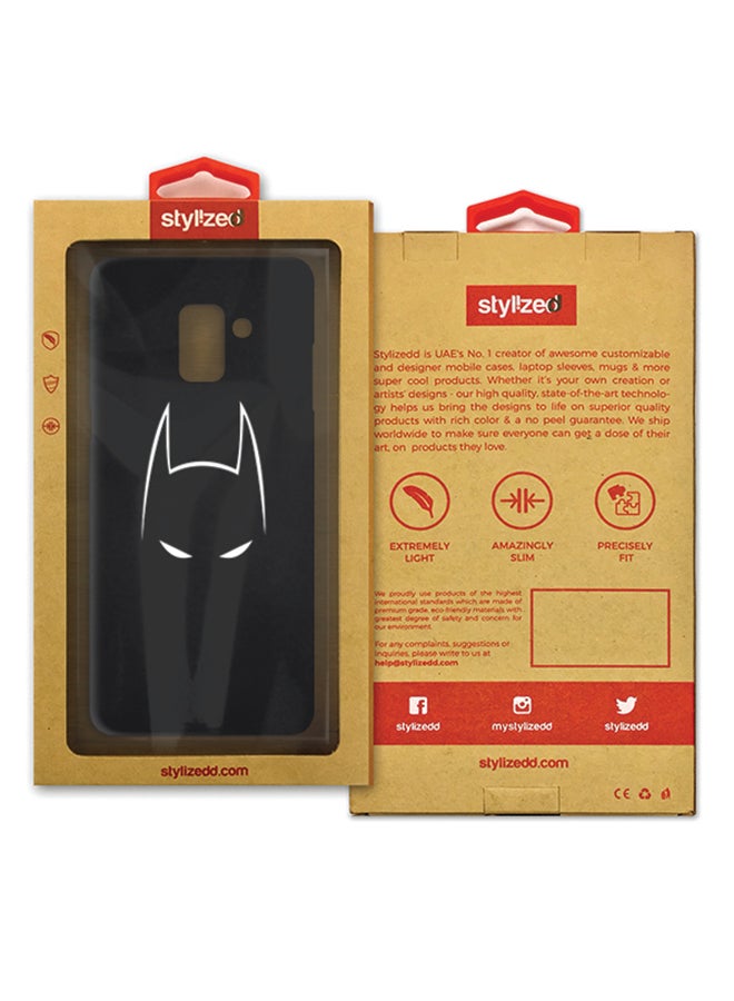 Stylizedd Slim Snap Matte Finish Case Cover For Samsung Galaxy A8 Plus (2018) Sneaky Bat - Image 2